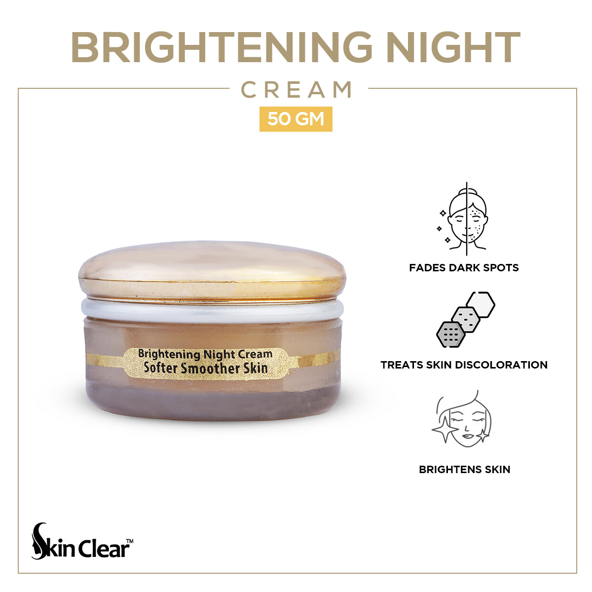 Skin Clear | Brightening Night Cream | 50gm | Best Price in Pakistan original skincare product Pakistan مرکزی تصویر