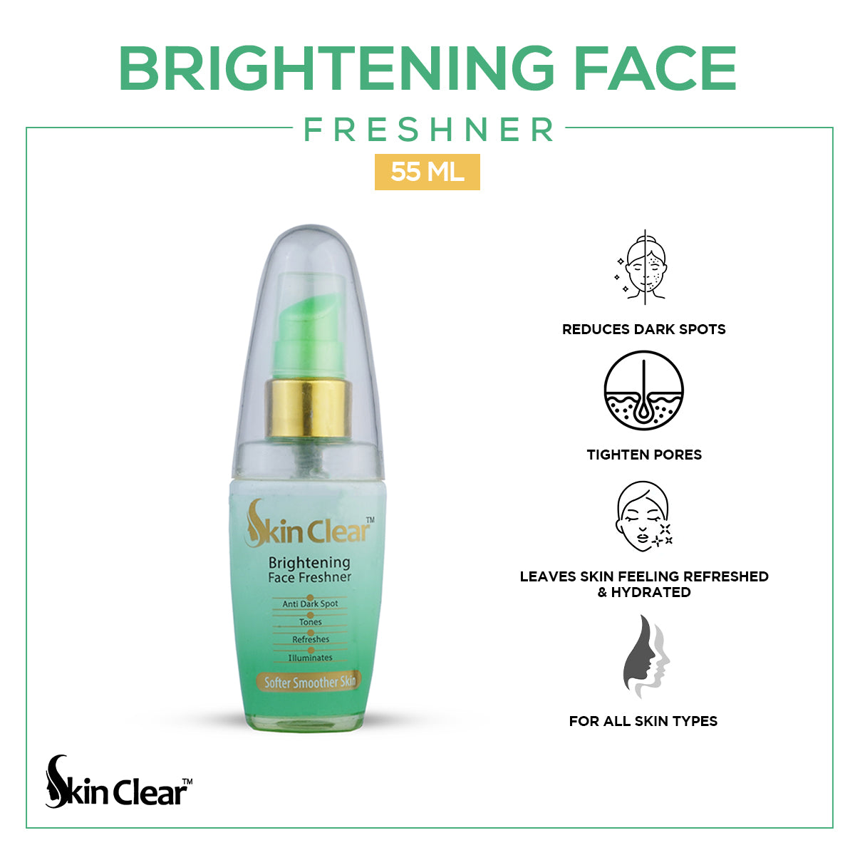 Skin Clear | Brightening Face Freshner | 55ml | Best Price in Pakistan original skincare product Pakistan