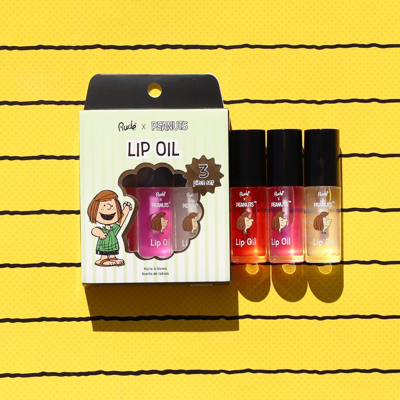 Rude Peanuts Lip Oil 3 Piece Set | Best Price in Pakistan original skincare product Pakistan