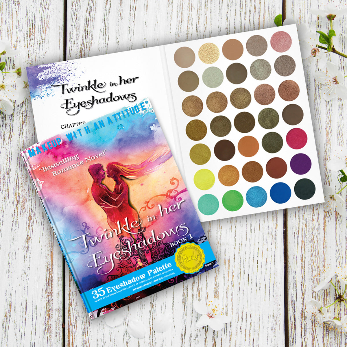 Rude Twinkle In Her Eyeshadows 35 Eyeshadow Palette | Book 1 | Best Price in Pakistan original skincare product Pakistan Main image