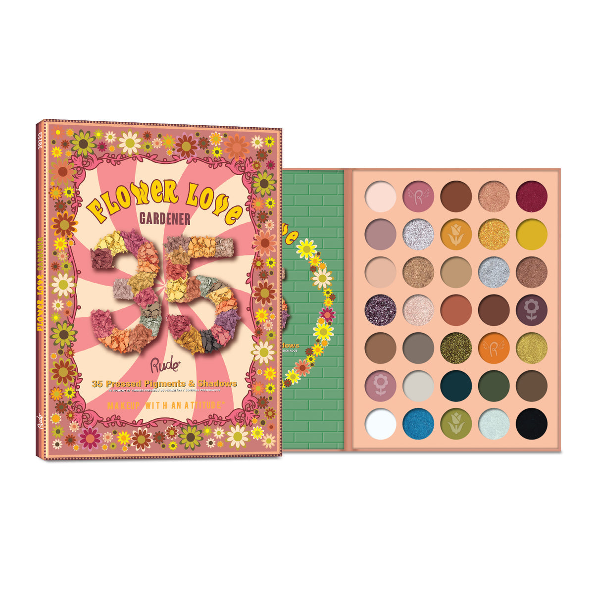 Rude Flower Love 35 Pressed Pigment & Shadows | Gardener | Best Price in Pakistan original skincare product Pakistan Main image