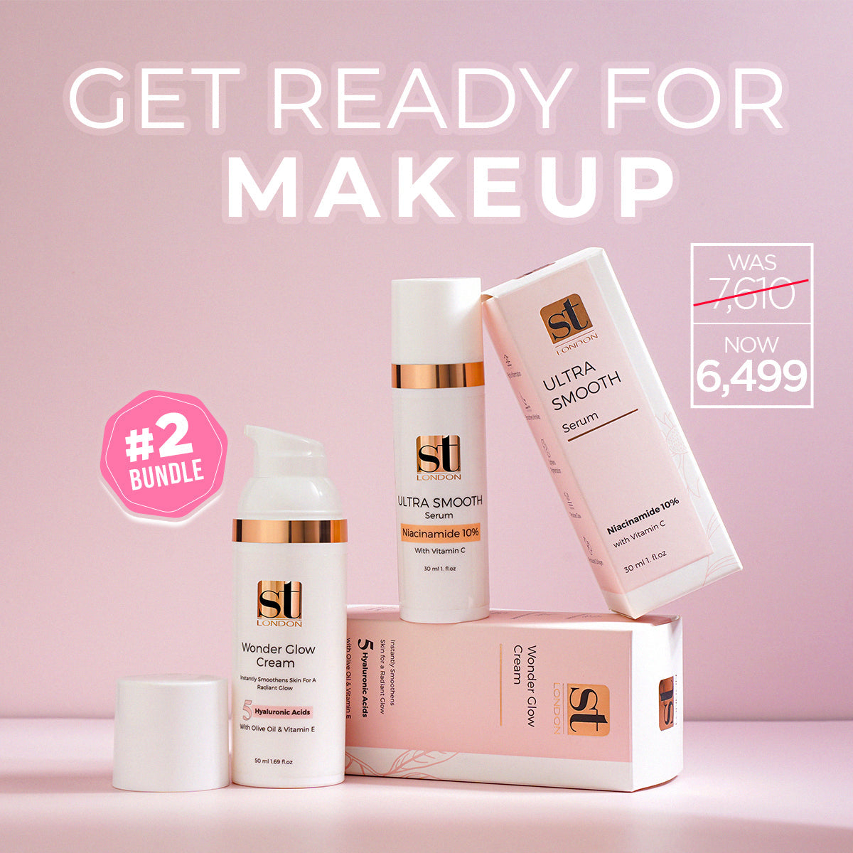 ST London | Get Ready for Makeup Bundle | Best Price in Pakistan original skincare product Pakistan