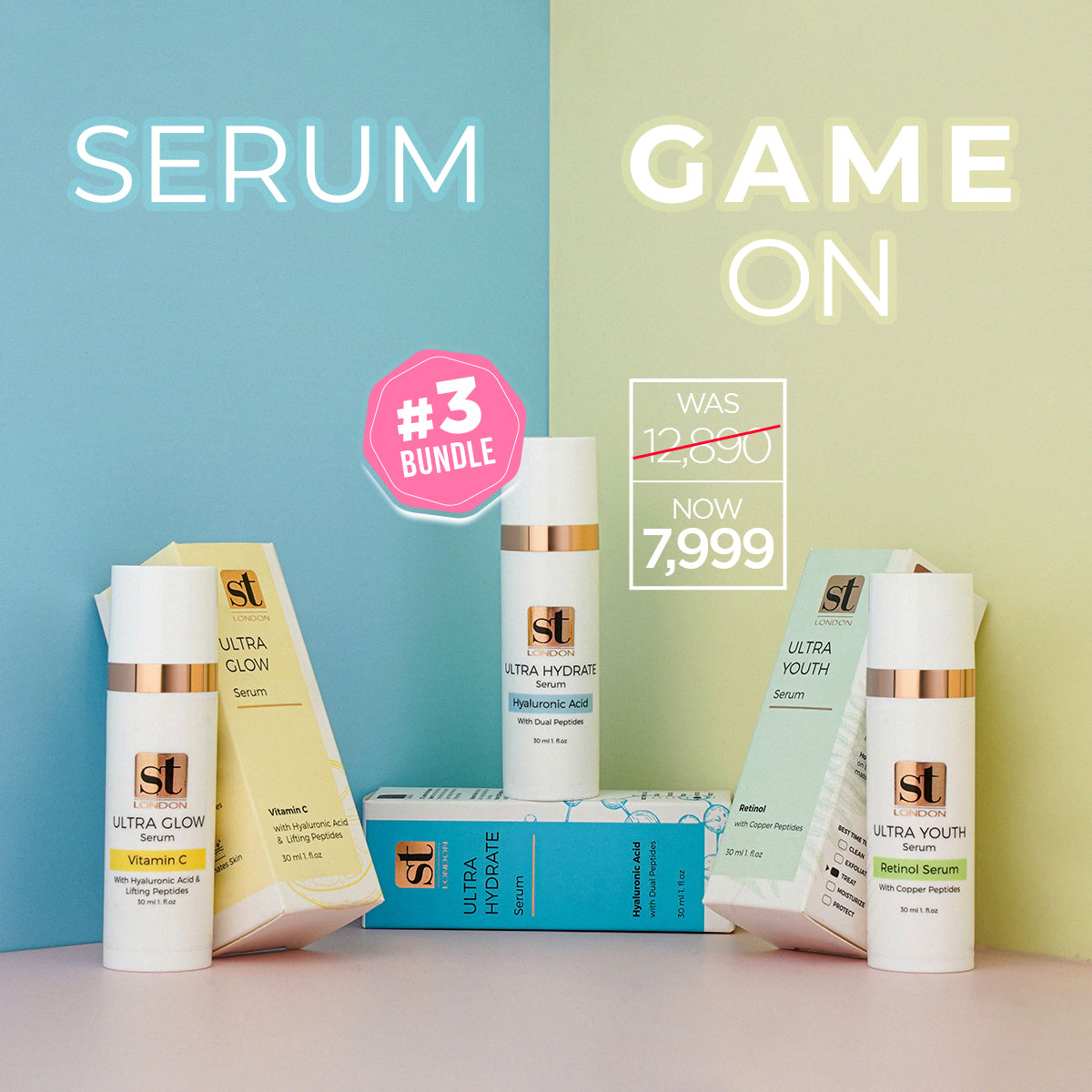 ST London | Serum Game On | Best Price in Pakistan original skincare product Pakistan Main image