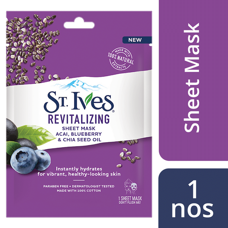 St. Ives Revitalizing Sheet Mask 23 Ml | Best Price in Pakistan original skincare product Pakistan مرکزی تصویر