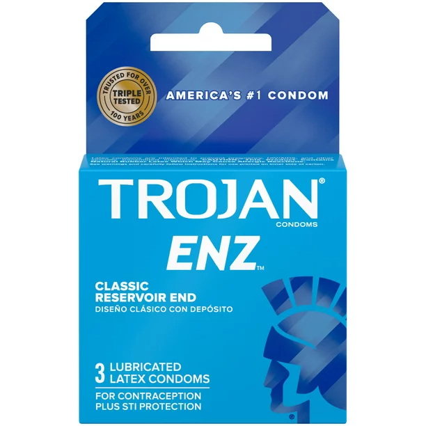 Trojan Condom Enz Classic Premium Lubricant 3Ct | Best Price in Pakistan original skincare product Pakistan مرکزی تصویر