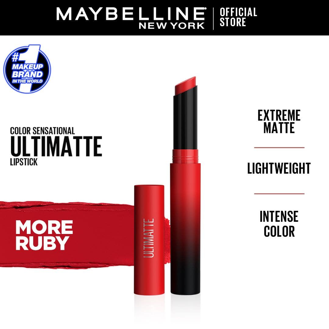 Maybelline New York Color Sensational Ultimatte Slim Lipstick | Best Price in Pakistan original skincare product Pakistan مرکزی تصویر