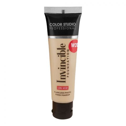 Color Studio | Invincible Foundation Shade Medium Beige- W20- Flawless Photo Finish Makeup | Best Price in Pakistan original skincare product Pakistan