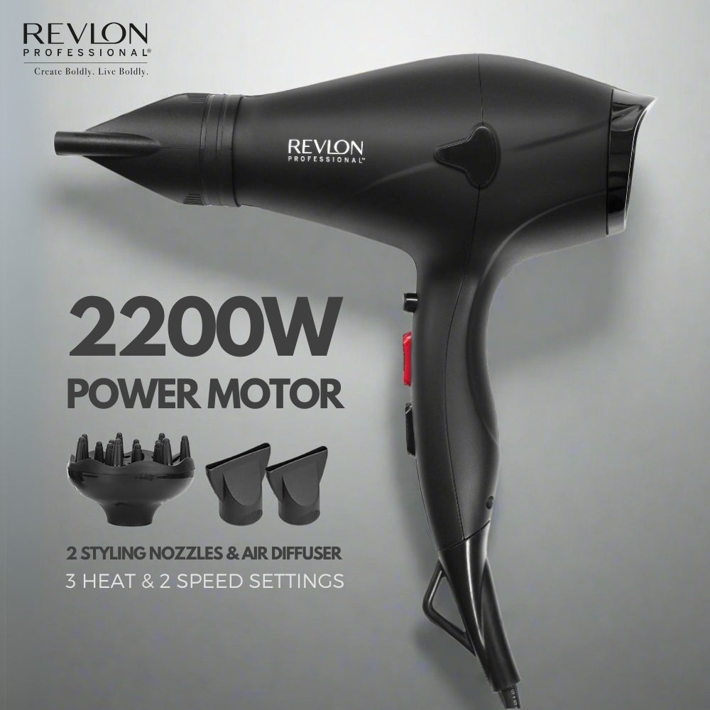 Revlon Professional™ Hair Dryer 2200W with 2 Styling Nozzles & Air Diffuser | Best Price in Pakistan original skincare product Pakistan Main image