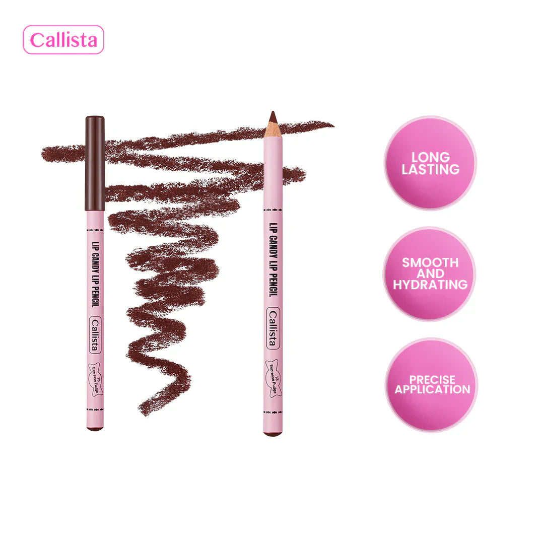 Callista Beauty | Lip Candy Lip Pencil | 13 Espresso Fudge | Brown | Best Price in Pakistan original skincare product Pakistan Main image