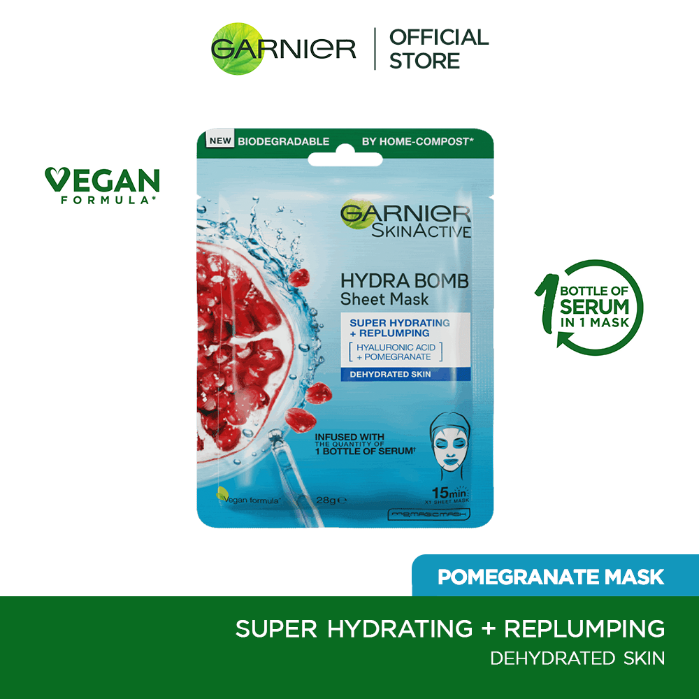 GARNIER TISSUE MASK HYDRA BOMB PLUMPING 28GM | Best Price in Pakistan original skincare product Pakistan Main image