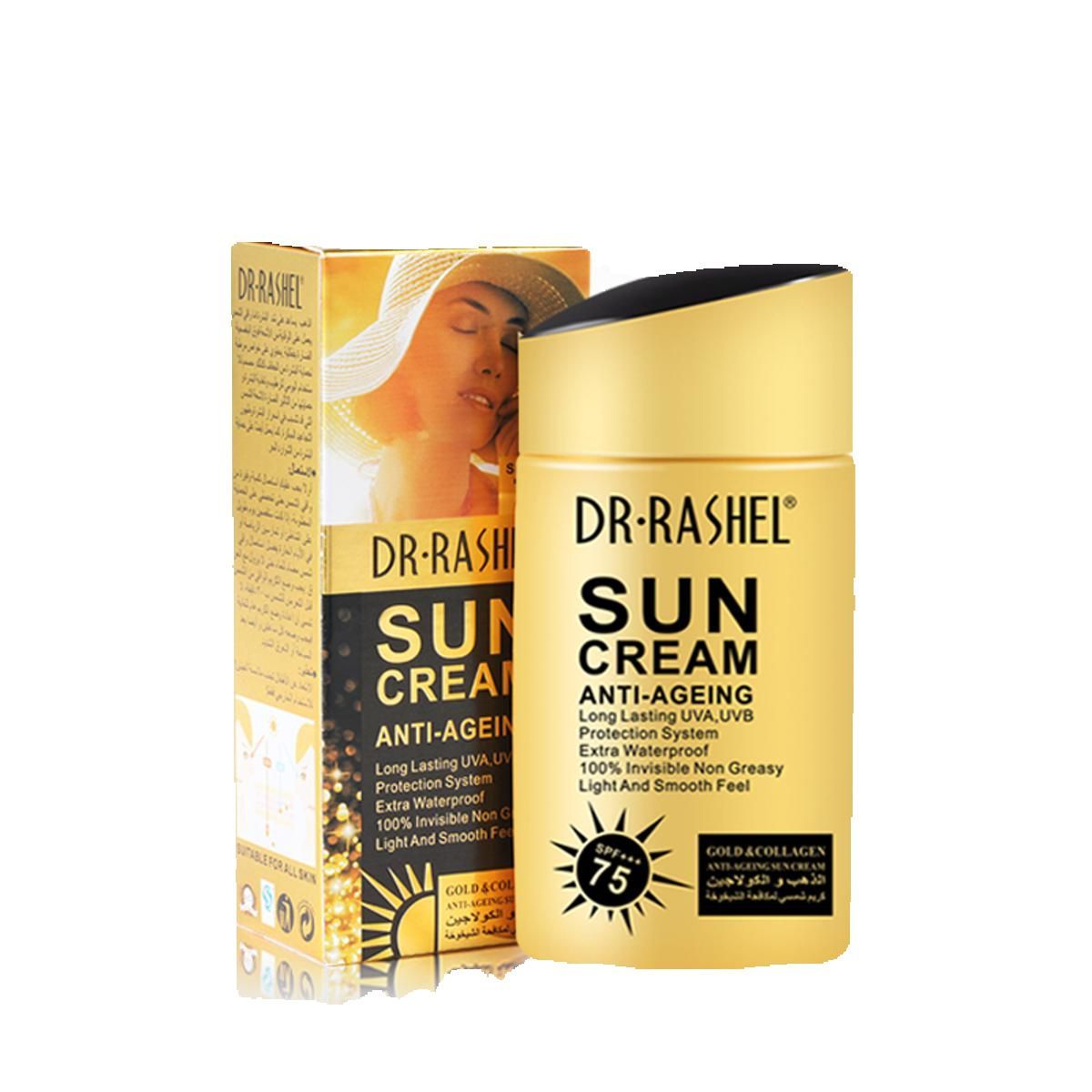 Dr Rashel Sun Cream Anti- Ageing Spf 75 80G | Best Price in Pakistan original skincare product Pakistan Main image