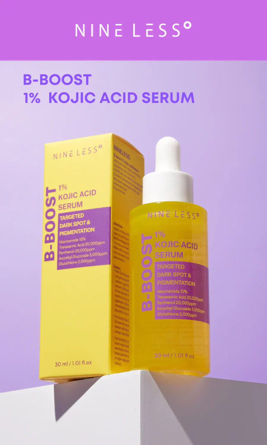 Nineless | B-Boost 1 Kojic Acid Serum | 30ml | Best Price in Pakistan original skincare product Pakistan