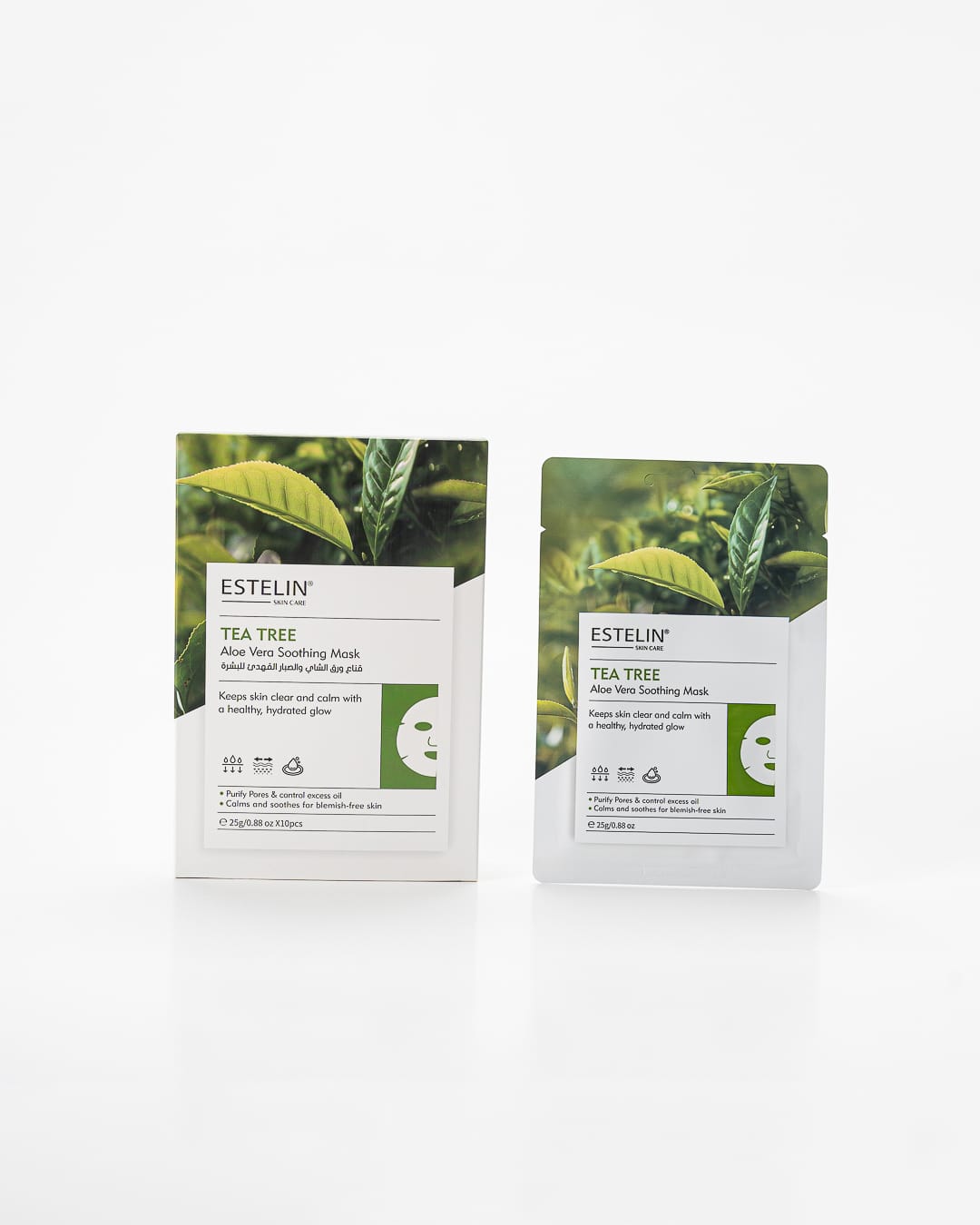 Estelin | Tea Tree & Aloe Vera Soothing Mask | Best Price in Pakistan original skincare product Pakistan