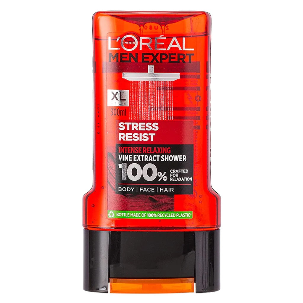 L'Oreal Men Expert Shower Gel Stress Resist Vine Extract 300Ml | Best Price in Pakistan original skincare product Pakistan