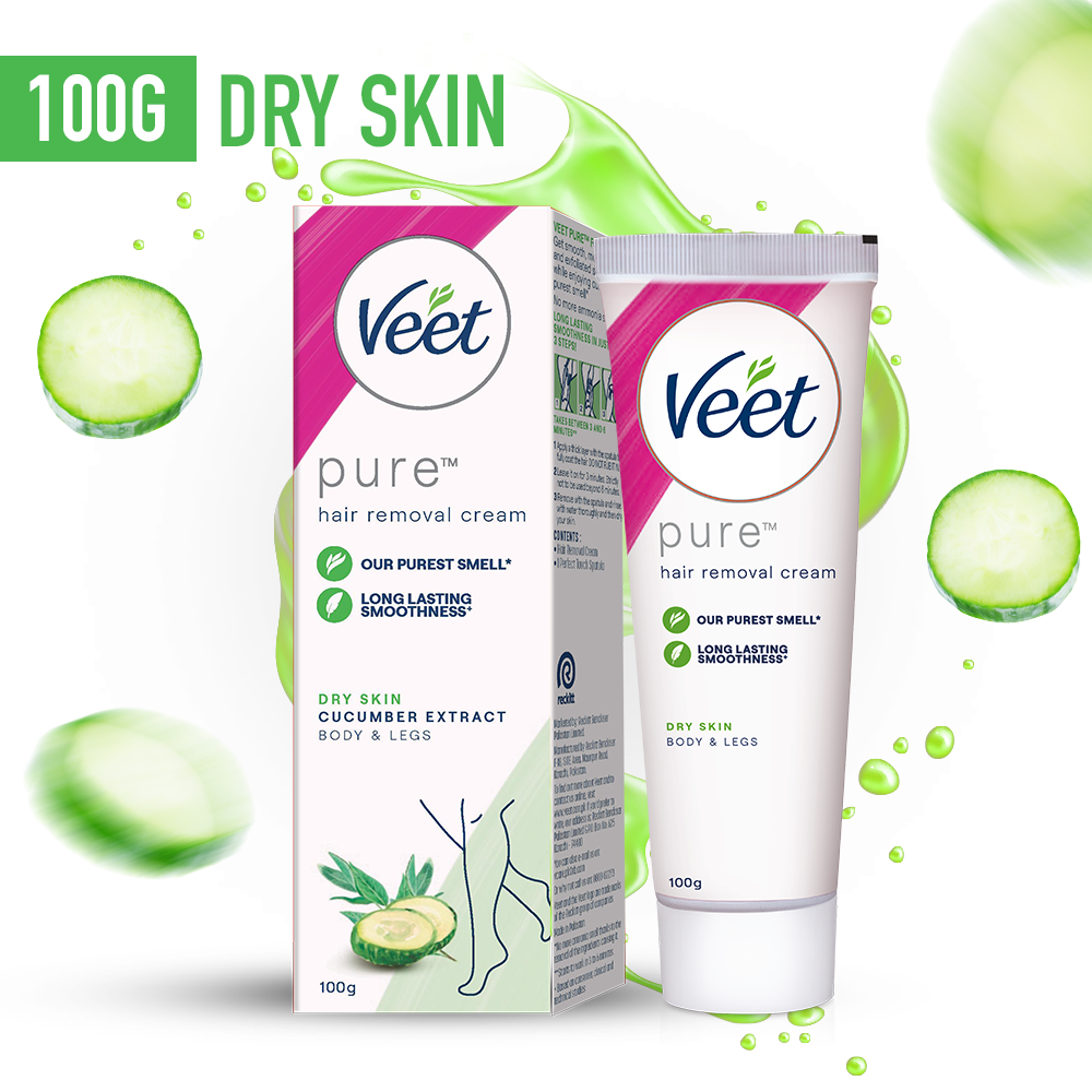 Veet Pure Hair Removal Cream Dry Skin Body & Legs 100G | Best Price in Pakistan original skincare product Pakistan