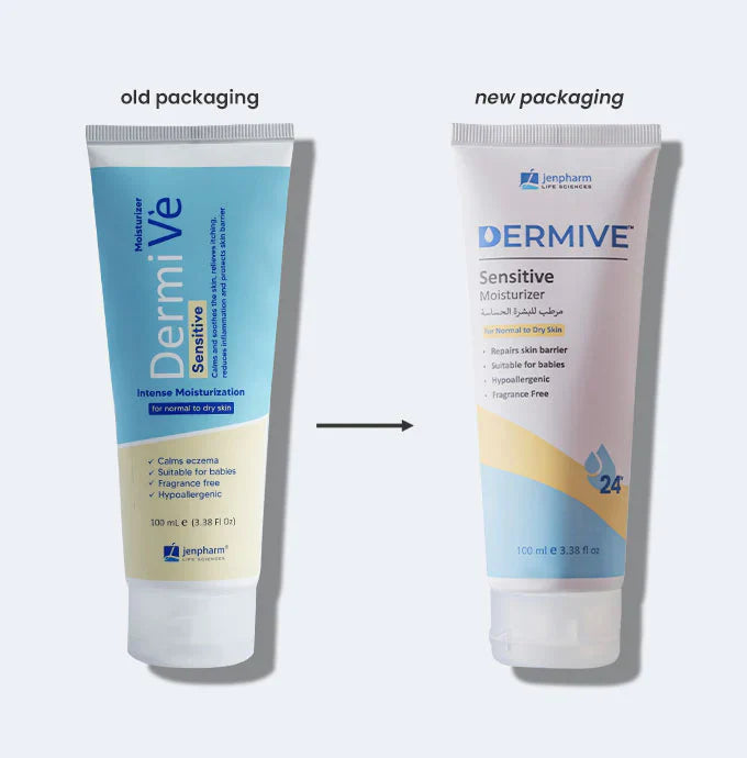 Jenpharm Dermive Moisturizer Sensitive For Normal To Dry 100ml | Best Price in Pakistan original skincare product Pakistan
