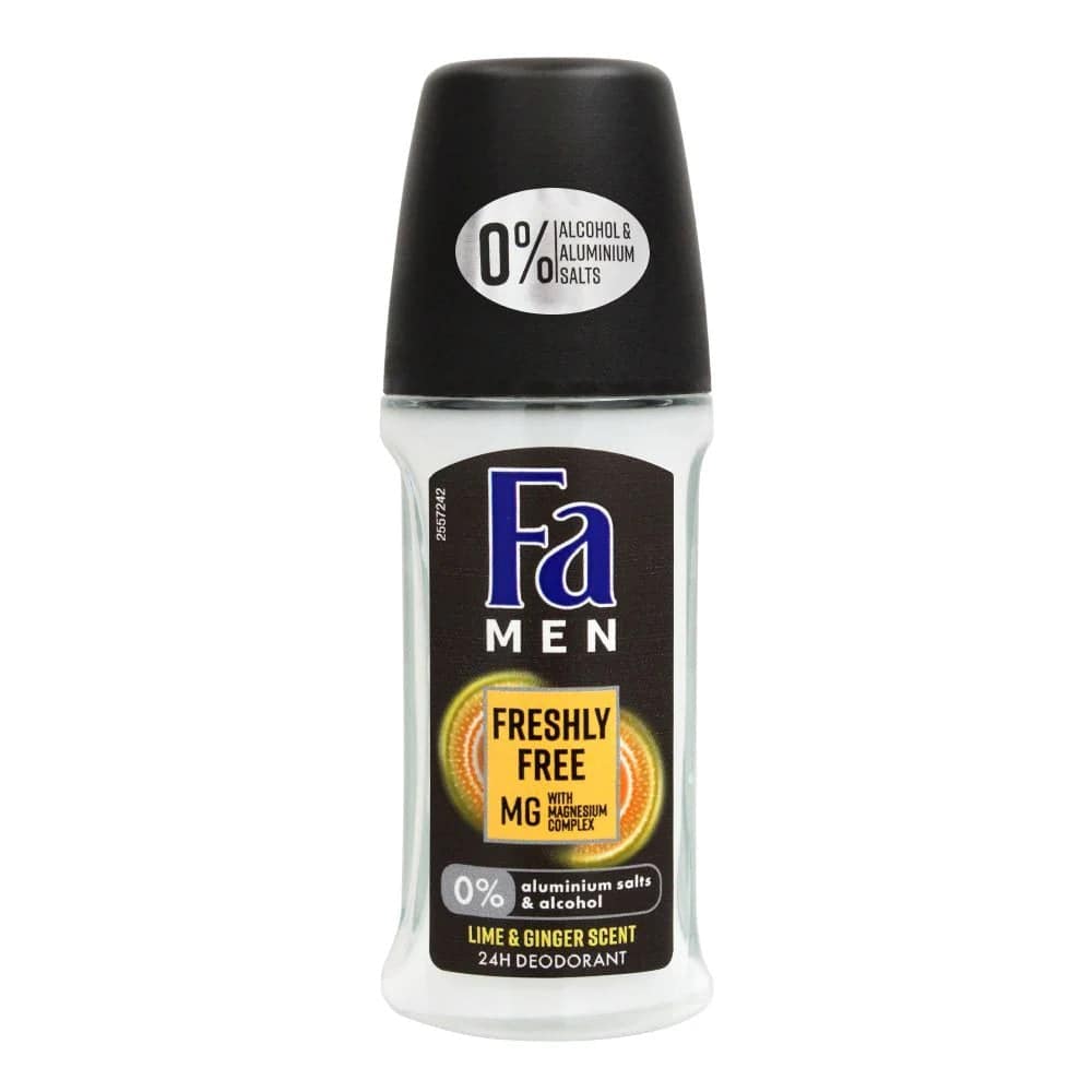 Fa Deodorant Roll On Men Freshly Free Lime & Ginger Scent 50Ml | Best Price in Pakistan original skincare product Pakistan