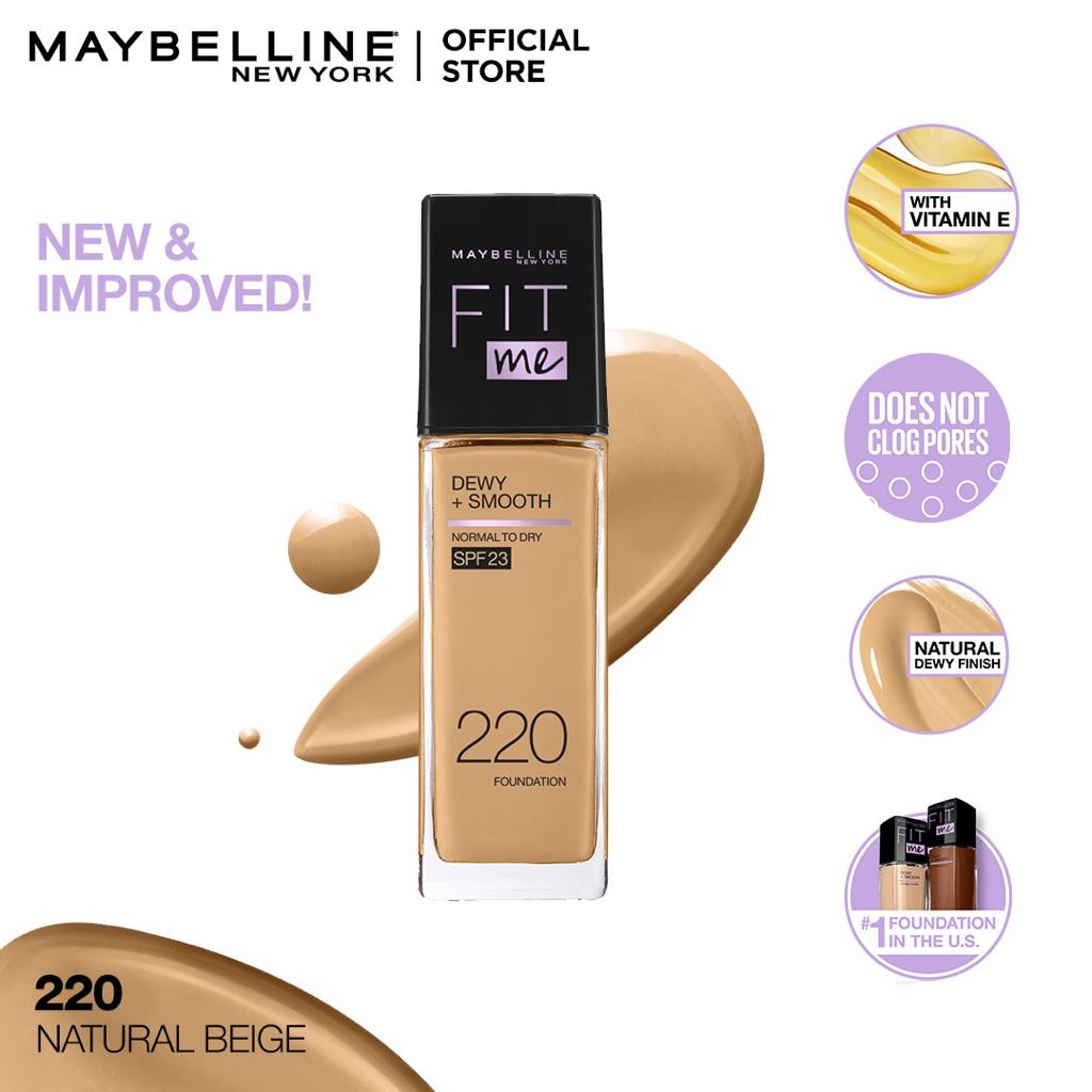Maybelline Fit Me Dewy+Smooth Foundation 220 Natural Beige | Best Price in Pakistan original skincare product Pakistan