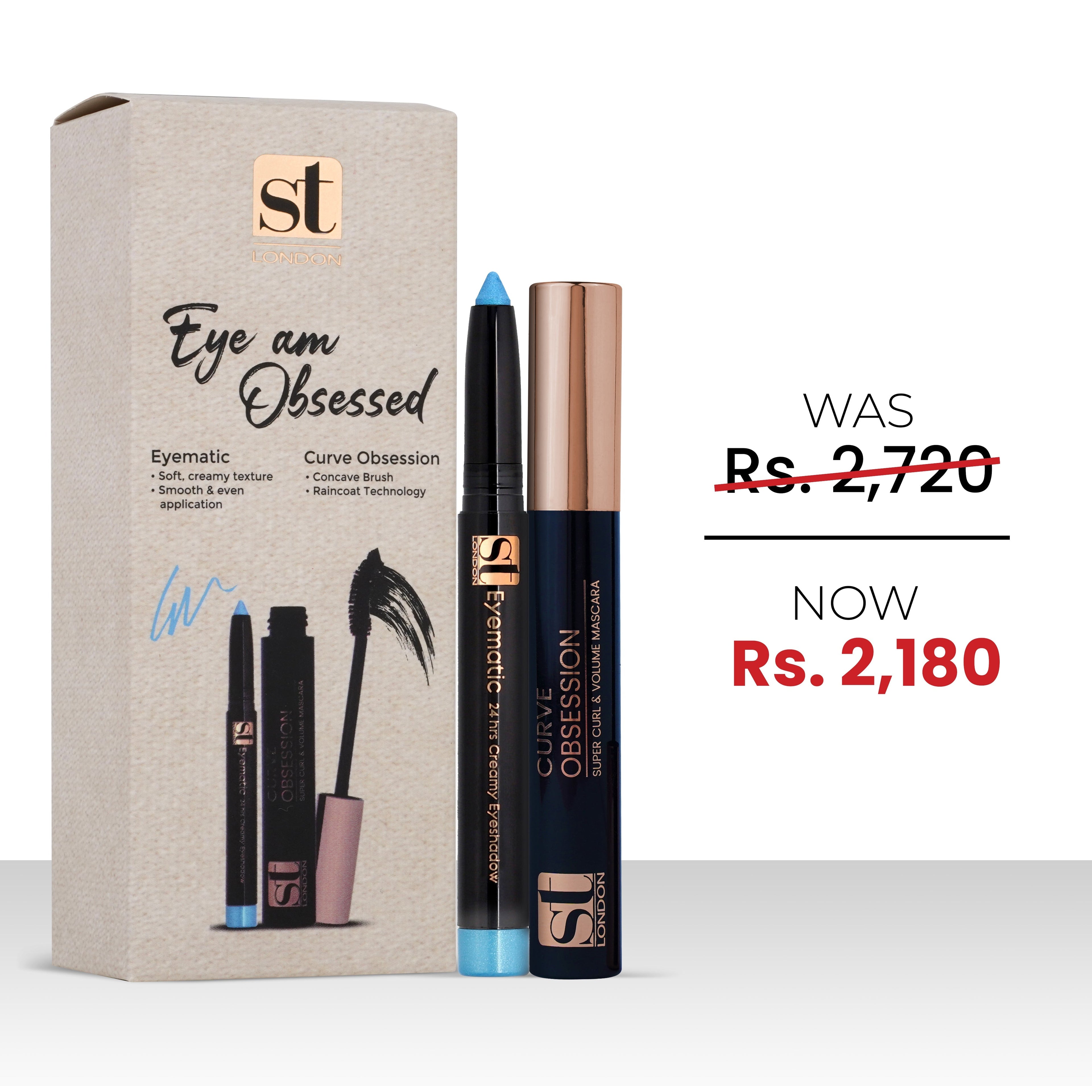 ST London | Eye Am Obsessed (Curve Mascara + Eyematic Bundle) | Best Price in Pakistan original skincare product Pakistan