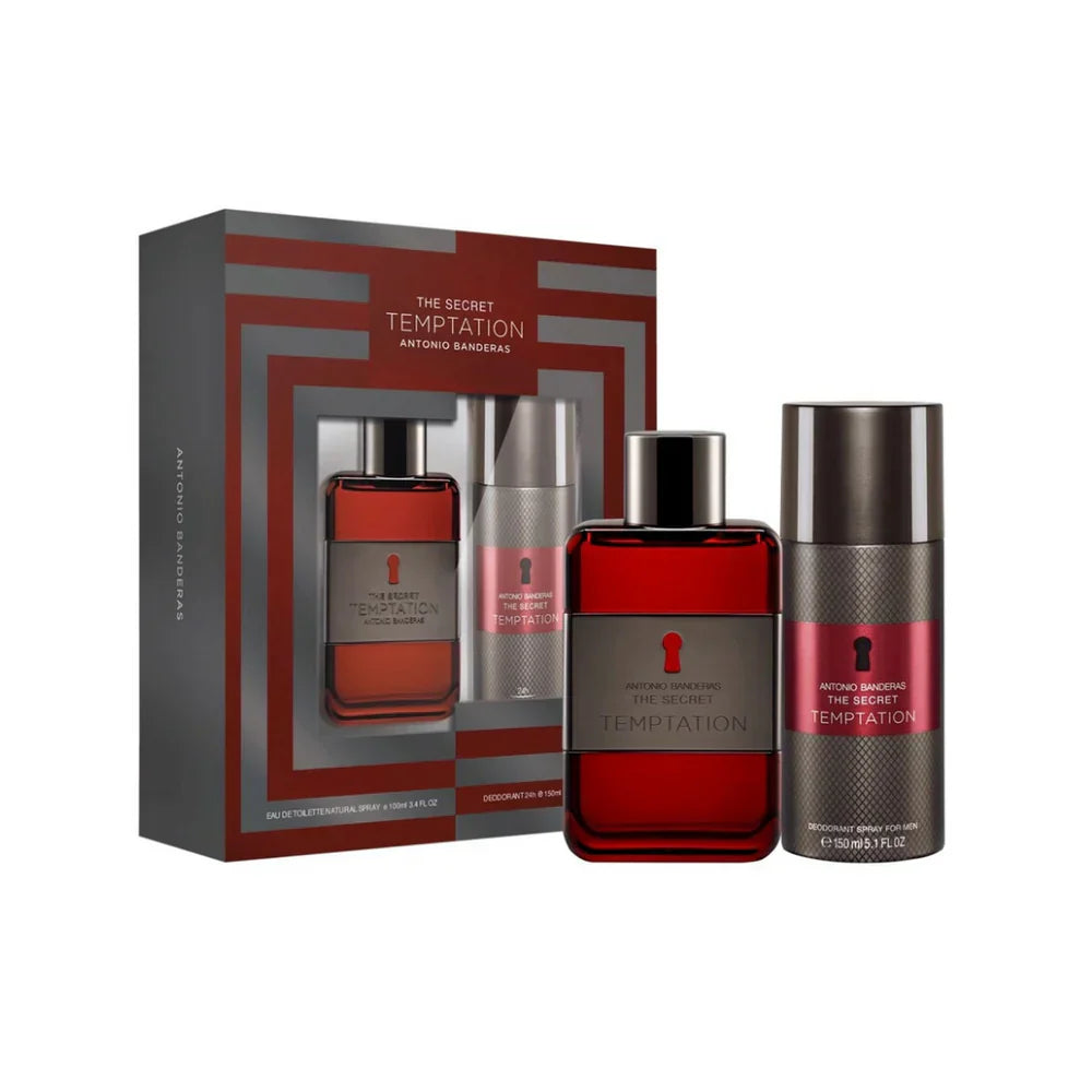 Antonio Banderas The Secret Temptation For Men Set Edt 100Ml+Deo Spray 150Ml | Best Price in Pakistan original skincare product Pakistan مرکزی تصویر