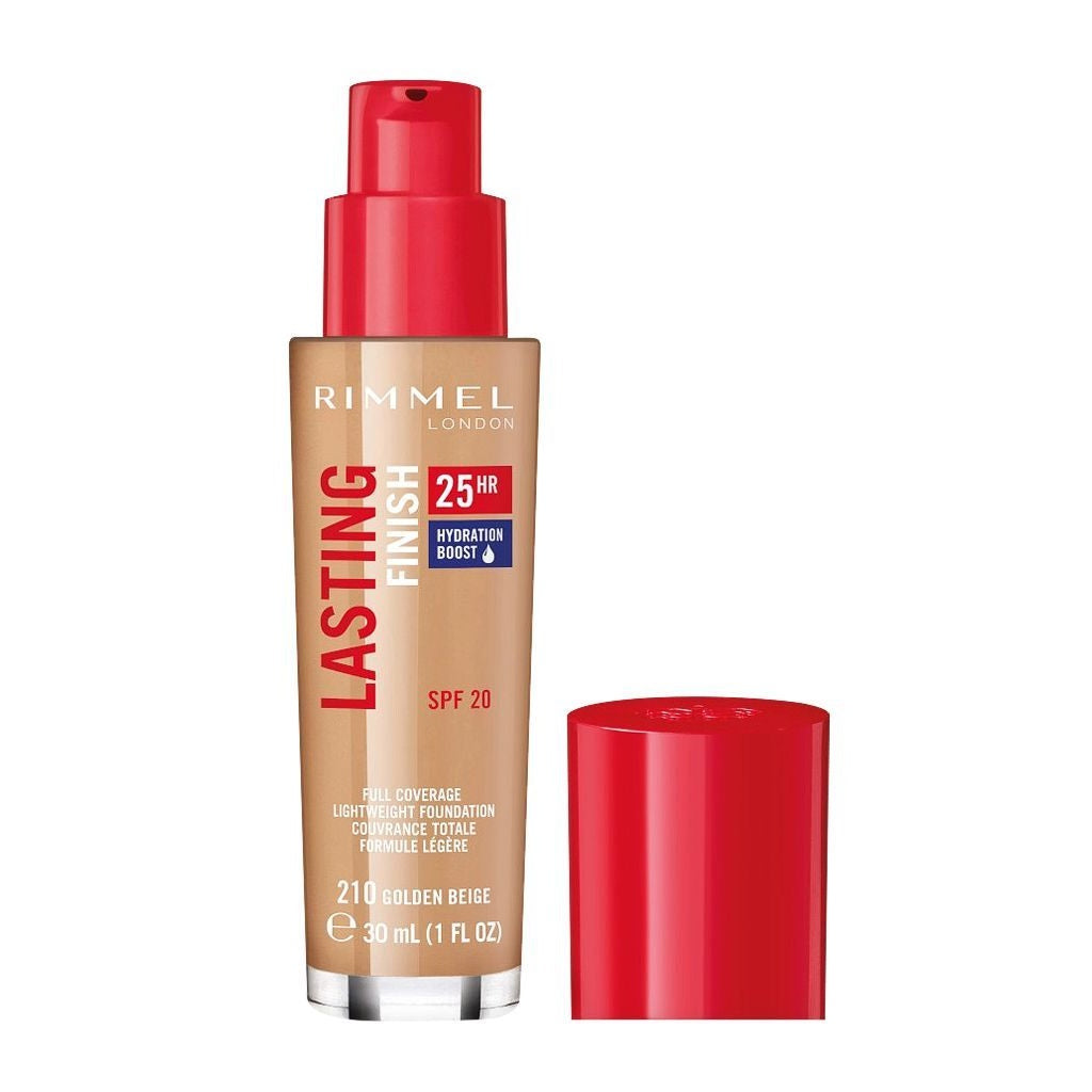 Rimmel Lasting Finish Foundation Red Cap | 210 Golden Beige | Best Price in Pakistan original skincare product Pakistan