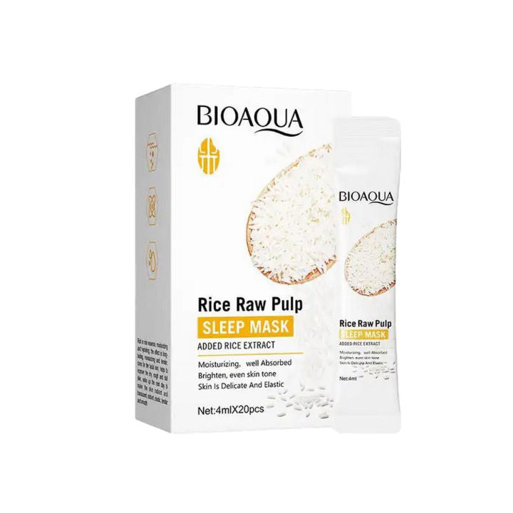 Bio Aqua Rice Raw Pulp Sleep Mask 100G | Best Price in Pakistan original skincare product Pakistan