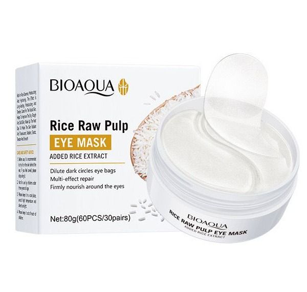 Bioaqua Rice Pulp Eye Mask 60Pc 80G | Best Price in Pakistan original skincare product Pakistan Main image