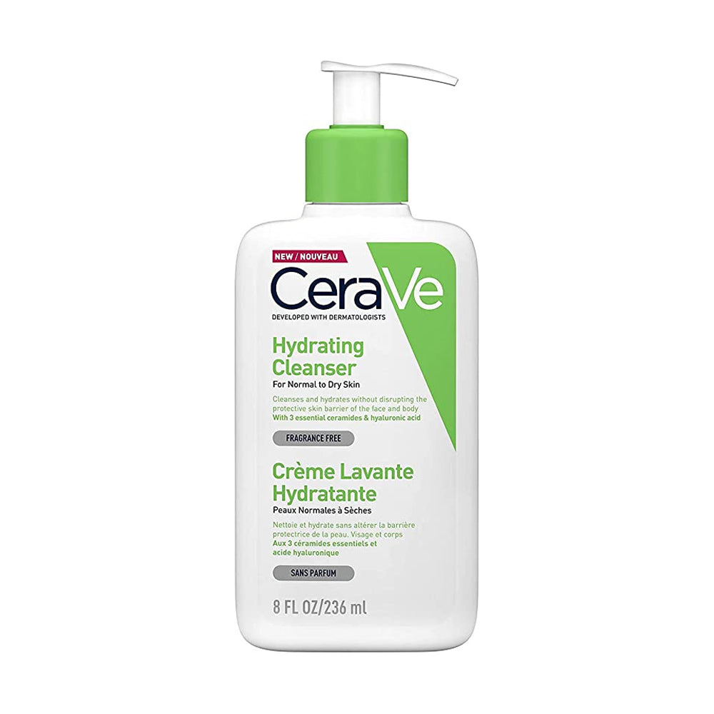 CERAVE HYDRATING CLEANSER FOR NORMAL TO DRY SKIN 236ML | Best Price in Pakistan original skincare product Pakistan مرکزی تصویر