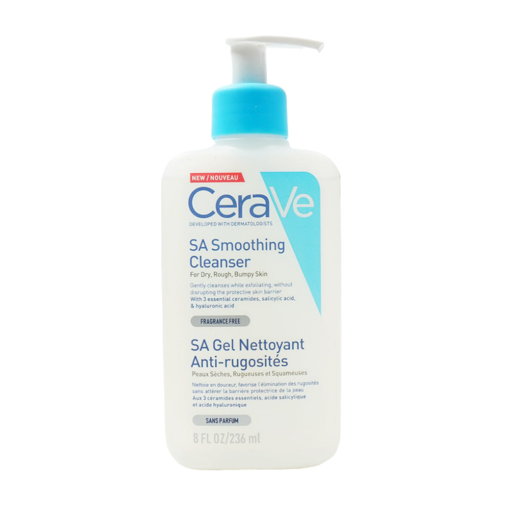 CERAVE SA SMOOTHING CLEANSER FOR DRY ROUGH BUMPY SKIN 236ML | Best Price in Pakistan original skincare product Pakistan
