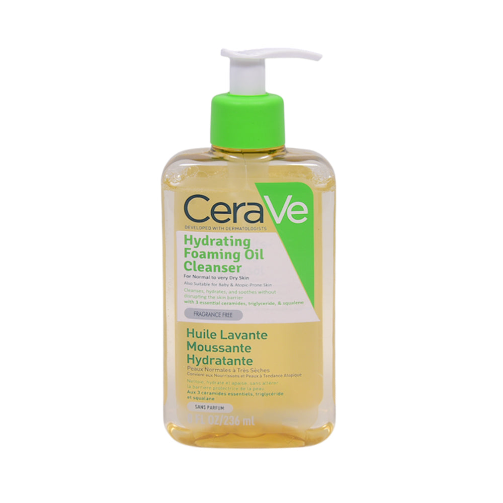 CERAVE HYDRATING FOAMING LAVENTE OIL CLEANSER 236ML | Best Price in Pakistan original skincare product Pakistan مرکزی تصویر