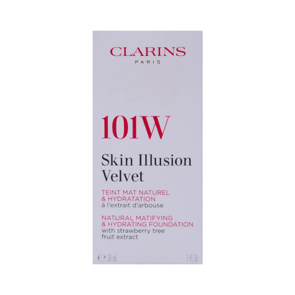 CLARINS SKIN ILLUSION VELVET FOUNDATION 101W 30ML | Best Price in Pakistan original skincare product Pakistan