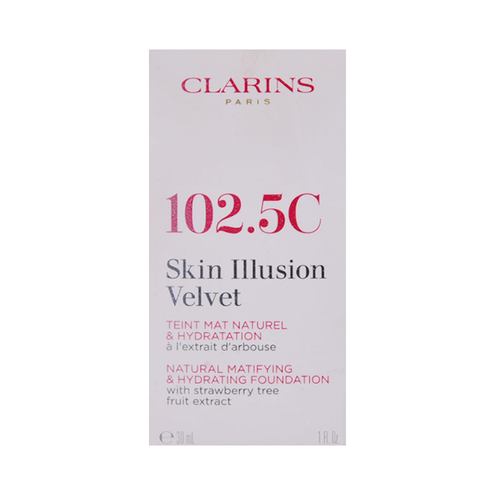 CLARINS SKIN ILLUSION VELVET FOUNDATION 102.5C 30ML | Best Price in Pakistan original skincare product Pakistan مرکزی تصویر