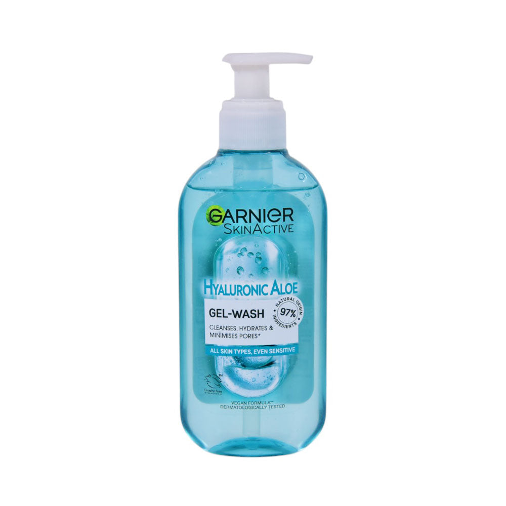 GARNIER HYALURONIC ALOE GEL WASH PUMP 200ML | Best Price in Pakistan original skincare product Pakistan