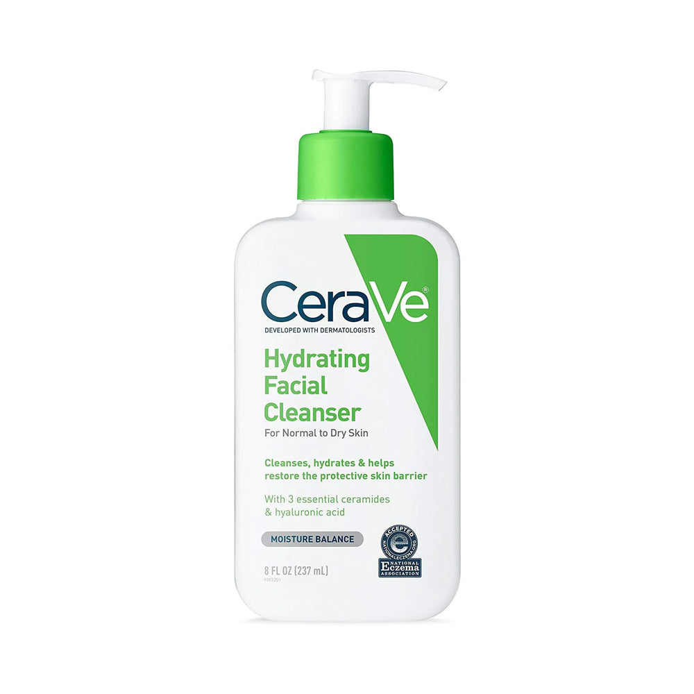 CERAVE HYDRATING FACIAL CLEANSER FOR NORMAL TO DRY 237 ML | Best Price in Pakistan original skincare product Pakistan مرکزی تصویر
