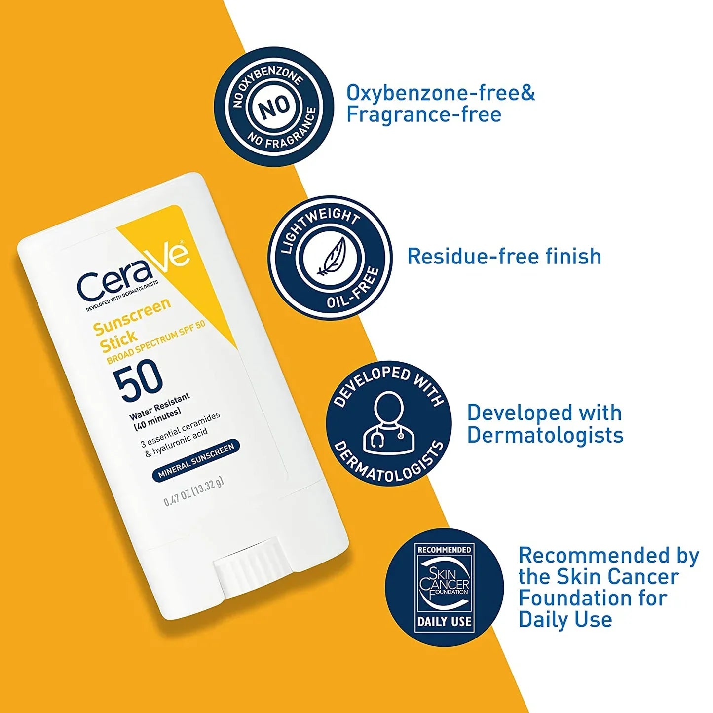 CeraVe | Sun Stick SPF 50 | 13.3g | Best Price in Pakistan original skincare product Pakistan