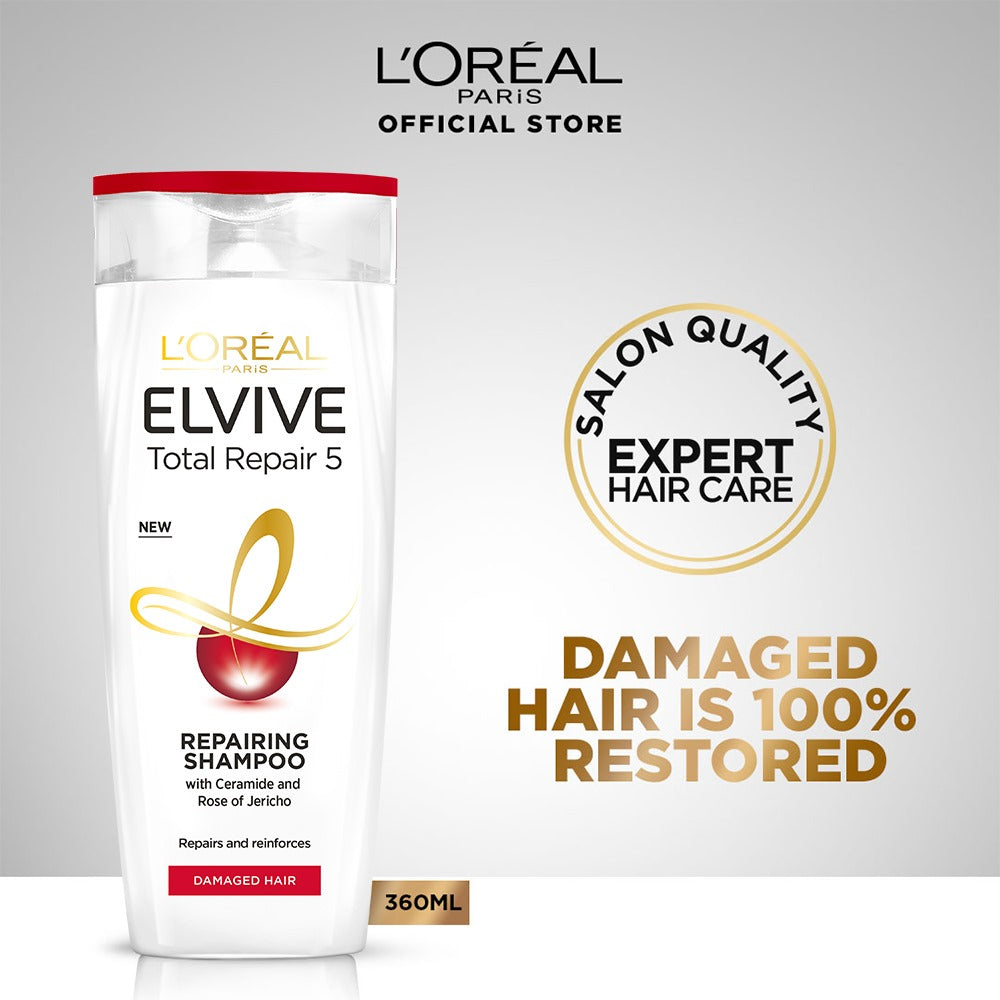 LOreal Paris | Elvive Total Repair 5 Shampoo For Damaged Hair | 360ml | Best Price in Pakistan original skincare product Pakistan Main image