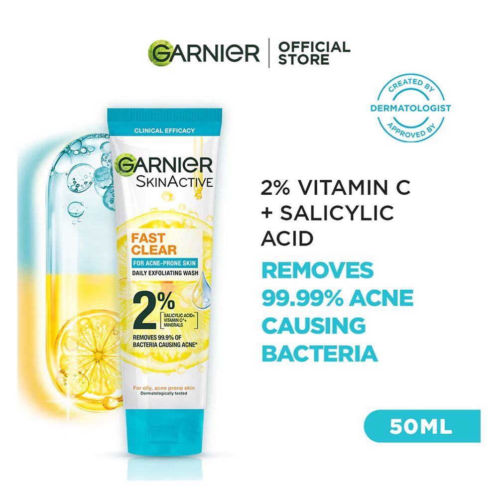 Garnier | Bright Anti Acne Face Wash | 50ml | Best Price in Pakistan original skincare product Pakistan Main image