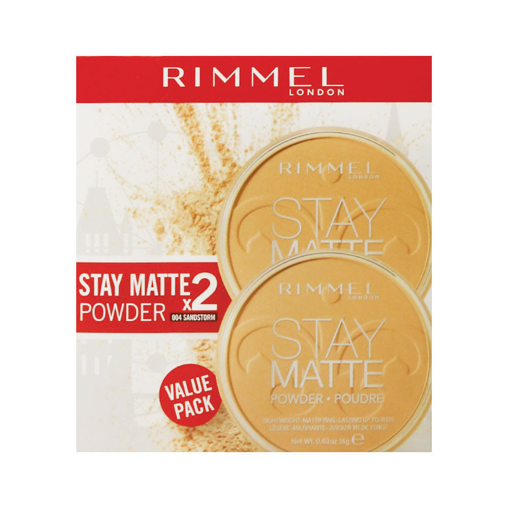 RIMMEL PROMO STAY MATTE POWDER 05 SILKY BEIGE 2PCS | Best Price in Pakistan original skincare product Pakistan Main image