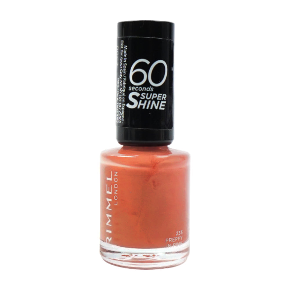 RIMMEL 60 SECONDS SUPER SHINE NAGELLAK | 235 PREPPY IN PINK | Best Price in Pakistan original skincare product Pakistan Main image