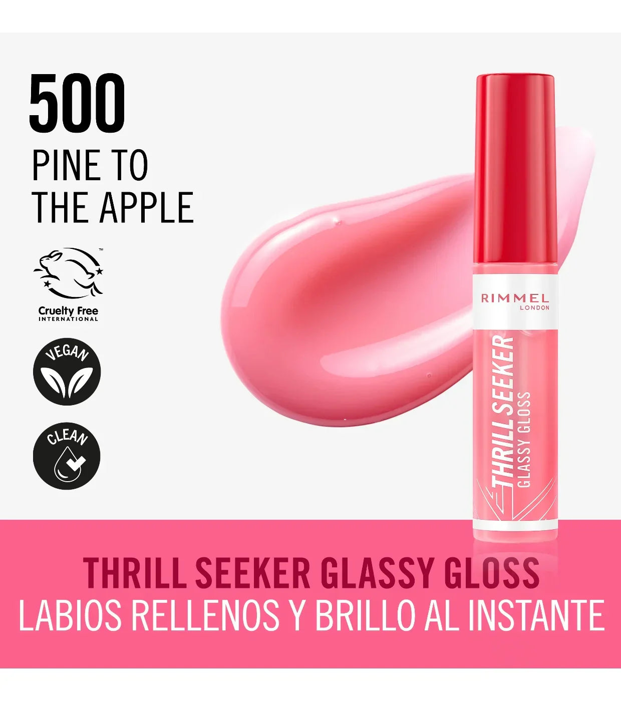 Rimmel Lip Gloss Thrill Seeker | 500 Pine to the Apple | Best Price in Pakistan original skincare product Pakistan