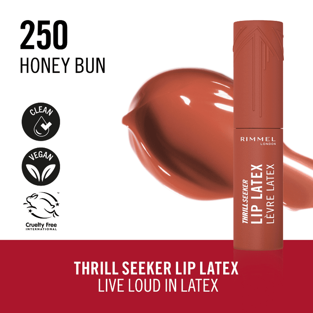 Rimmel London | Thrill Seeker Lip Latex 250 | Honey Bun | Best Price in Pakistan original skincare product Pakistan