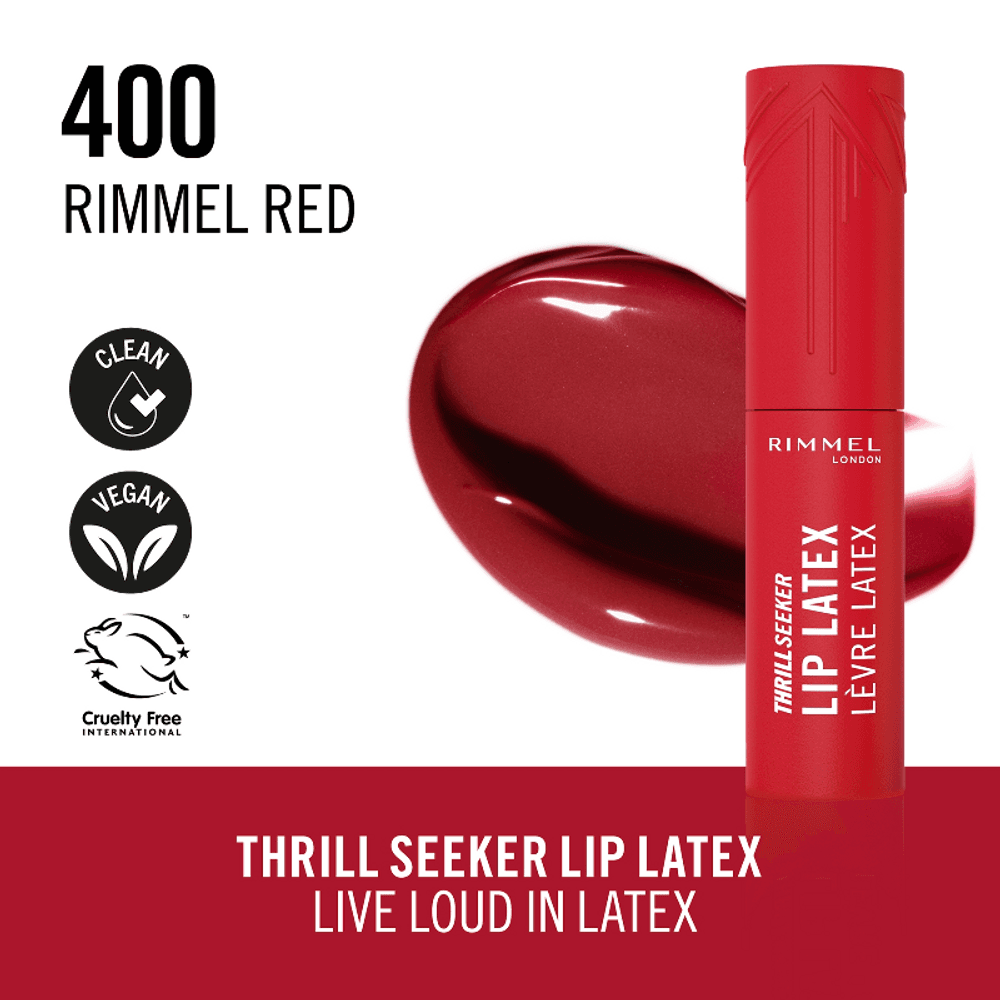 Rimmel London | Thrill Seeker Lip Latex 400 | Rimmel Red | Best Price in Pakistan original skincare product Pakistan
