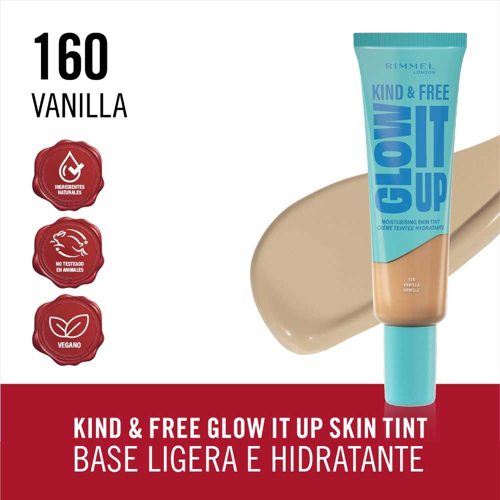 Rimmel London | Kind & Free Glow It Up Moisturizing Skin Tint | 160 Vanilla | Best Price in Pakistan original skincare product Pakistan Main image
