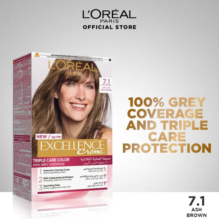 L'Oreal Paris Excellence Creme Hair Colour #7.1 Ash Blonde | Best Price in Pakistan original skincare product Pakistan Main image