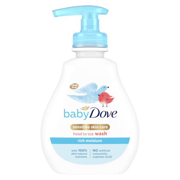 Dove Baby Head To Toe Wash Rich Moisture 591Ml | Best Price in Pakistan original skincare product Pakistan مرکزی تصویر
