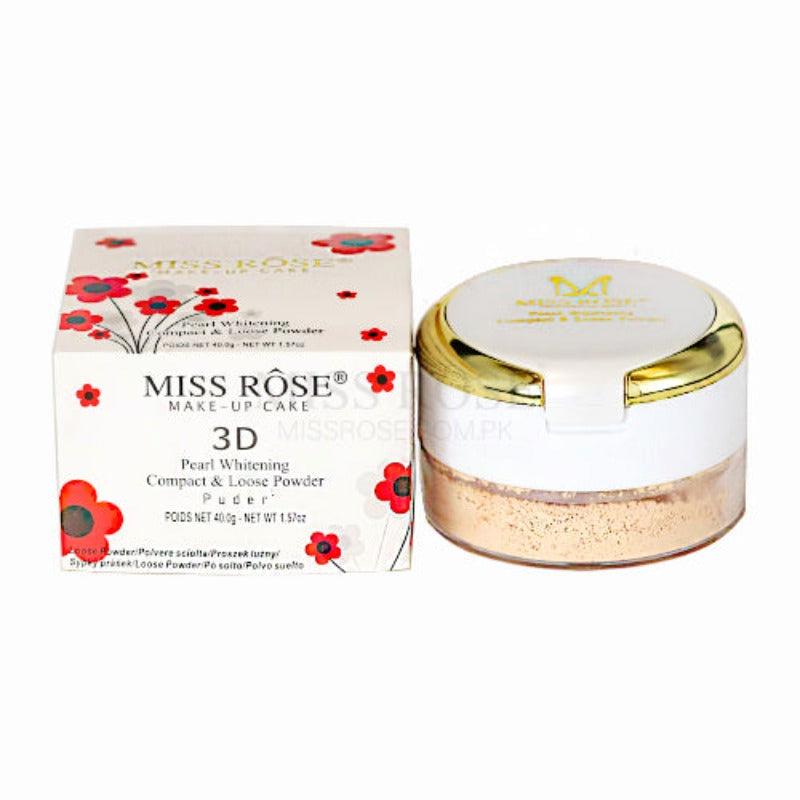 Miss Rose 3D Pearl Whitening Compact & Loose Powder 45g | Best Price in Pakistan original skincare product Pakistan Main image