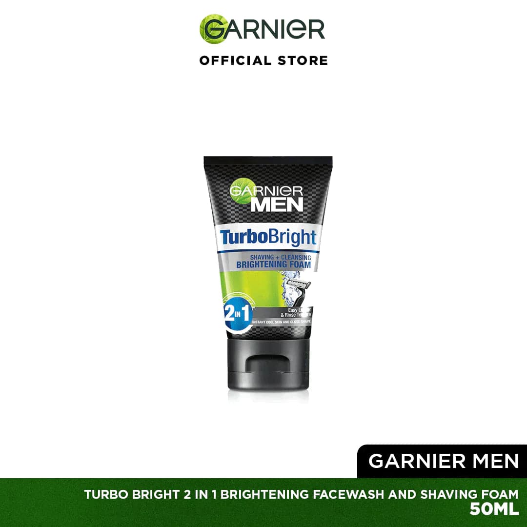 Garnier Men Turbo Bright Super Duo Foam 50 ml | For Brighter Skin | Best Price in Pakistan original skincare product Pakistan