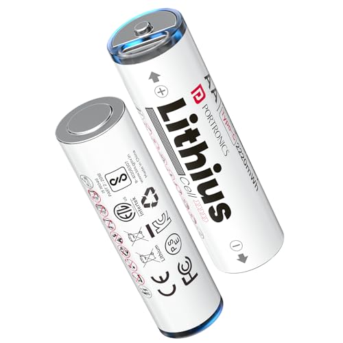 Portronics AA Lithius Type C Rechargeable Batteries, Pack of 2, Lithium Ion Cell Composition, Upto 1480mAh Capacity, Low Self Discharge, No Separate Charger Required (White) | Best Price in Pakistan original skincare product Pakistan Main image