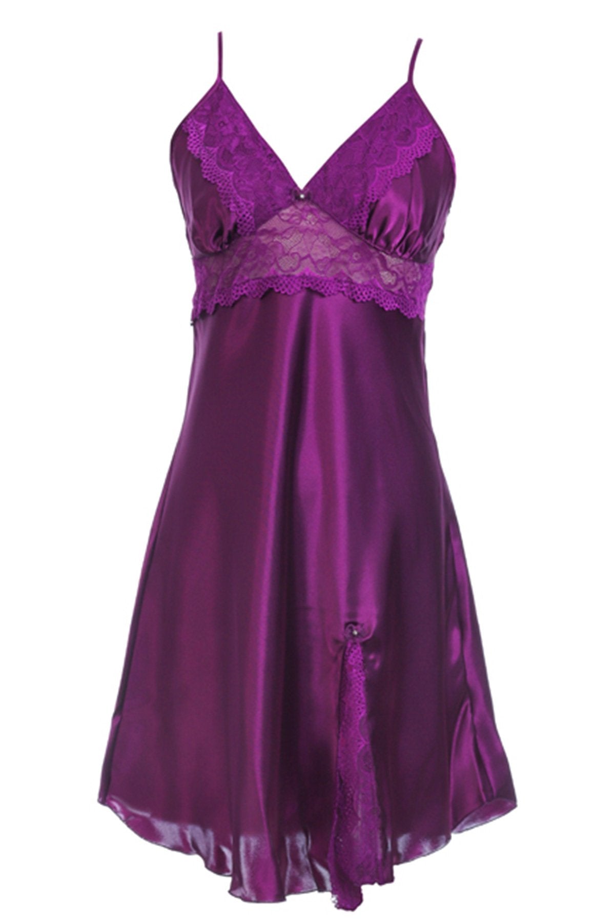 BLS | Heloise Silk And Chantilly Nighty | Purple | Best Price in Pakistan original skincare product Pakistan Main image