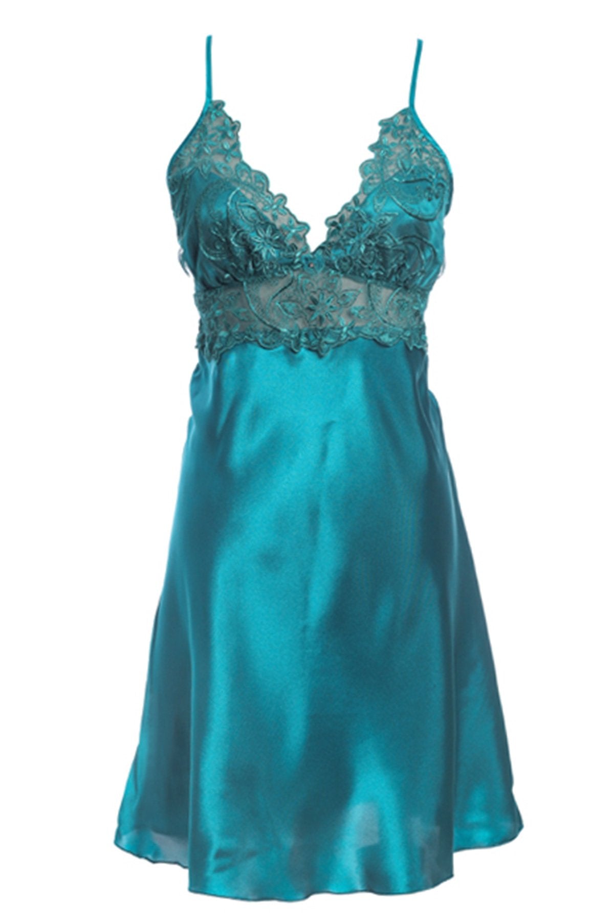 BLS | Hanriette Silk And Chantilly Nighty | Emerald | Best Price in Pakistan original skincare product Pakistan Main image